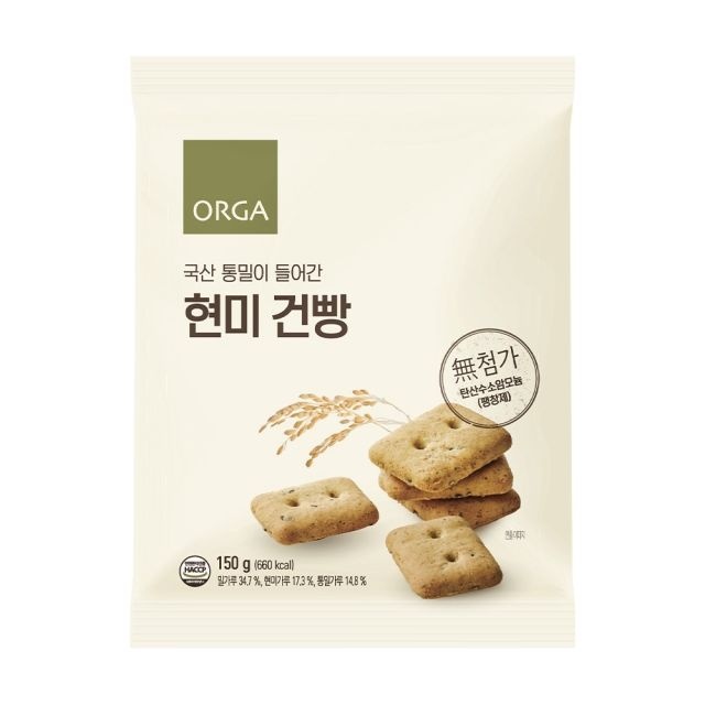 [롯데백화점] 올가홀푸드 [ORGA]현미 건빵 (150g) LE1219482607