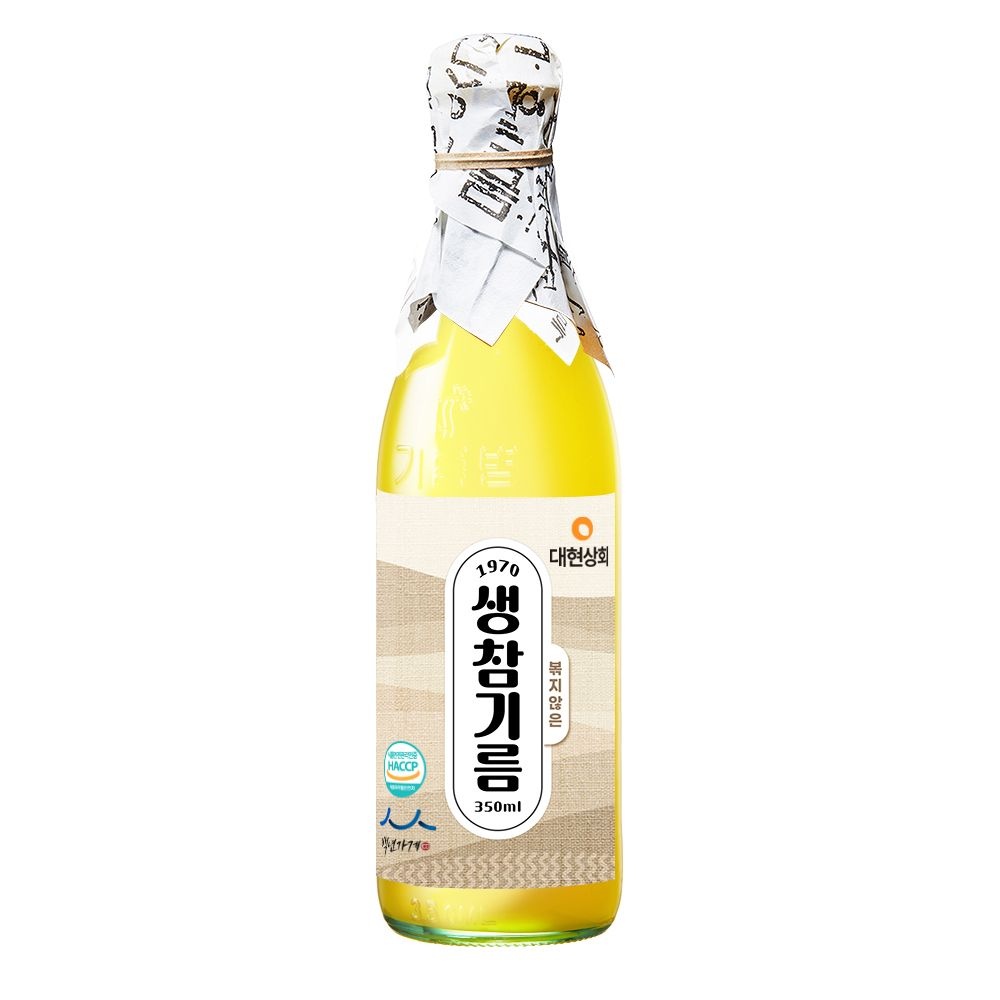 [롯데백화점]  50년전통 대현상회 저온압착 볶지 않은 생참기름 350ml