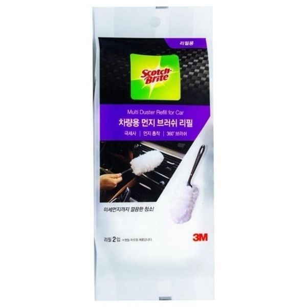 3M 스카치브라이트 차량용 먼지 브러쉬 리필2매입