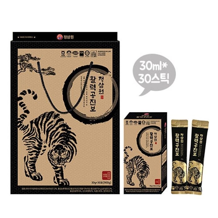 [해외] 귀한 전통 원료를 진하게 정삼원 활력공진보 스틱 30ml 30포 휴대간편 건강선물