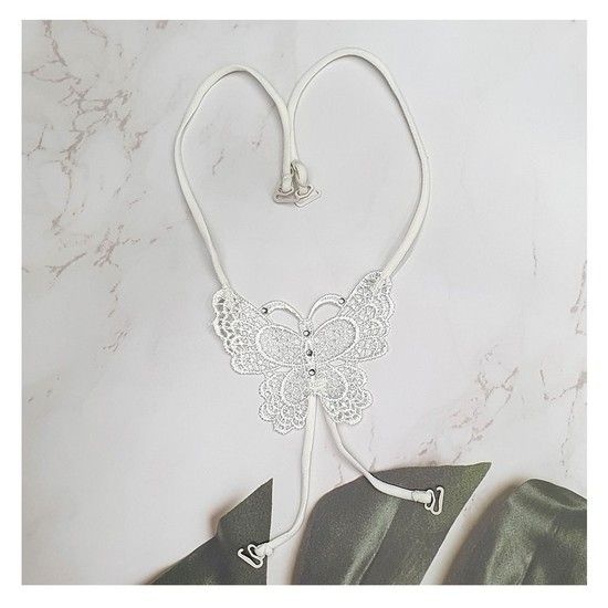 상품상세참조 나비 자수 브라끈 포인트브라끈 나비브라스트랩 란제리룩 오프숄더브라끈 시스루룩