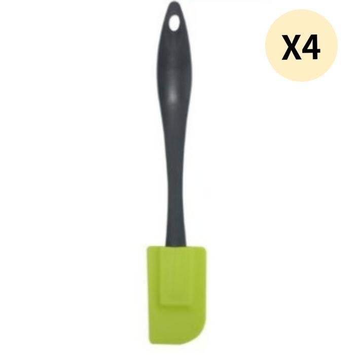 코코리에또 주방 조리기 실리콘 알뜰주걱 그린 X4개