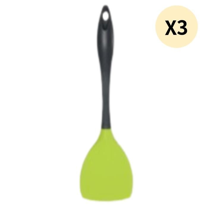 코코리에또 주방 조리기 실리콘 요리 뒤집개 그린 X3