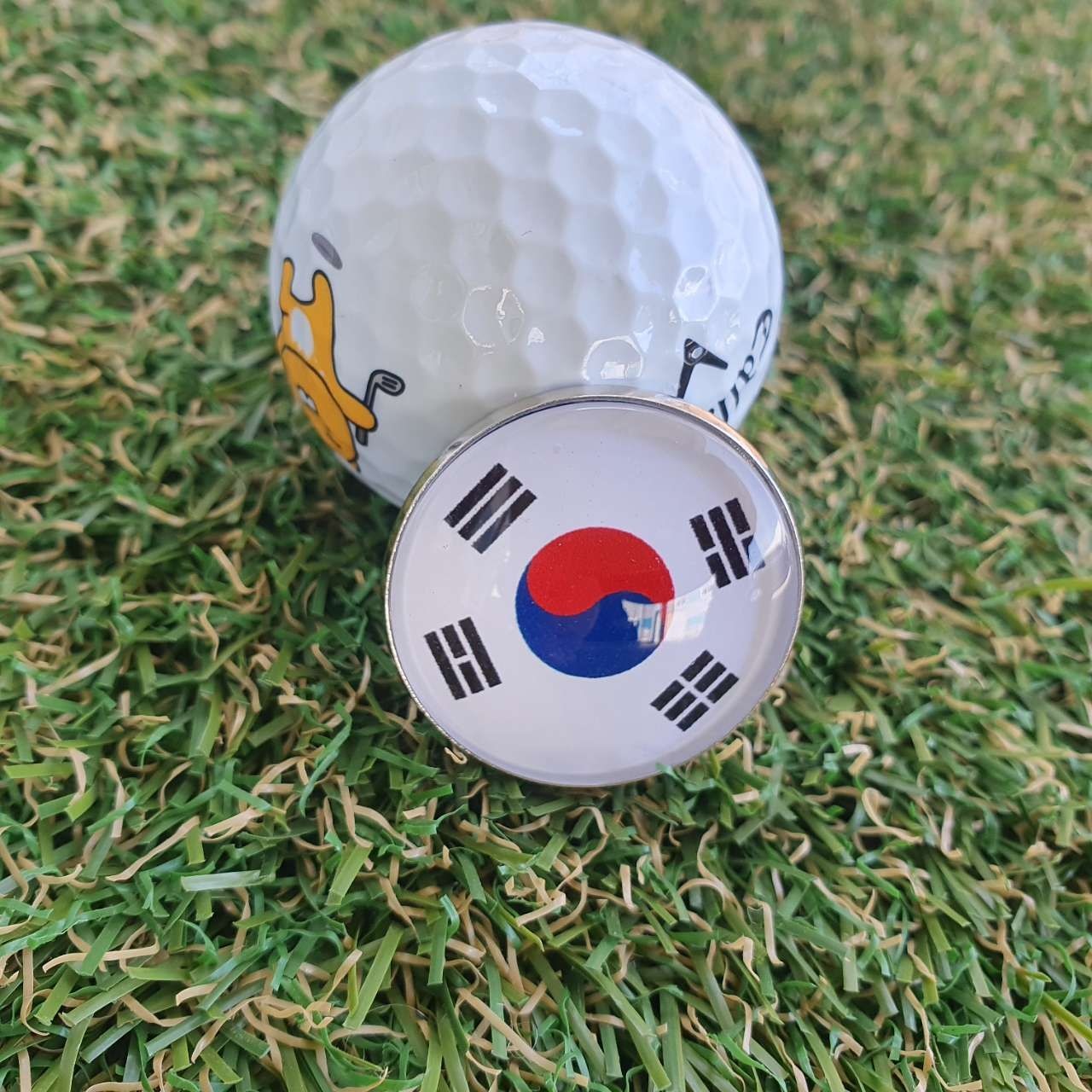 태극기 볼마커 + 자석클립 라운딩 골프 악세사리 개별포장
