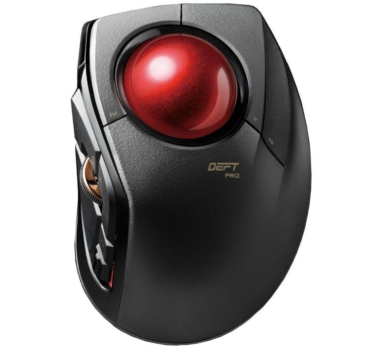 ELECOM [해외] 엘레컴 트랙볼 마우스 M-DPT1MRXBK 블루투스 2.4GHz 무선 유선 겸용 8버튼