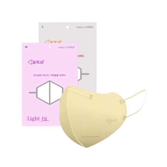 메디치 꿈에그린 KF94 마스크 중형 라이트베이지 200p