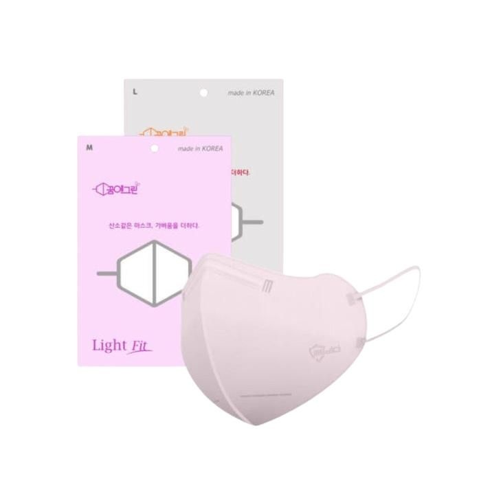 메디치 꿈에그린 KF94 마스크 중형 라이트핑크 200매