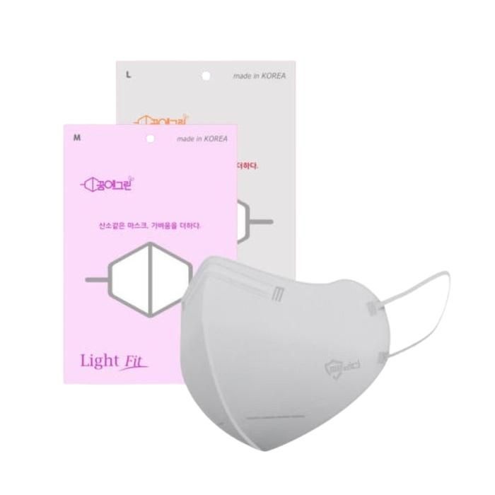 메디치 꿈에그린 KF94 마스크 중형 라이트그레이 200p