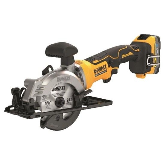 디월트 충전 원형 톱 DCS571E2T (18V 1.7Ah) BL 115mm (4 1/2) 자재