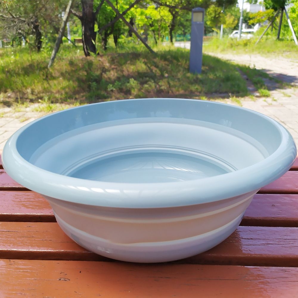 손잡이바가지 풀싸롱용품 바가지손잡이 아동용바가지 폴딩 다용도 바가지지름 25cm 바가지