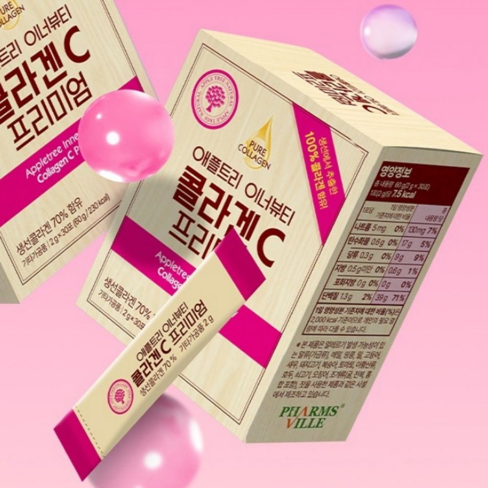 여성 피부탄력케어 콜라겐C 프리미엄 30포 비타민씨 저분자콜라겐 어린콜라겐