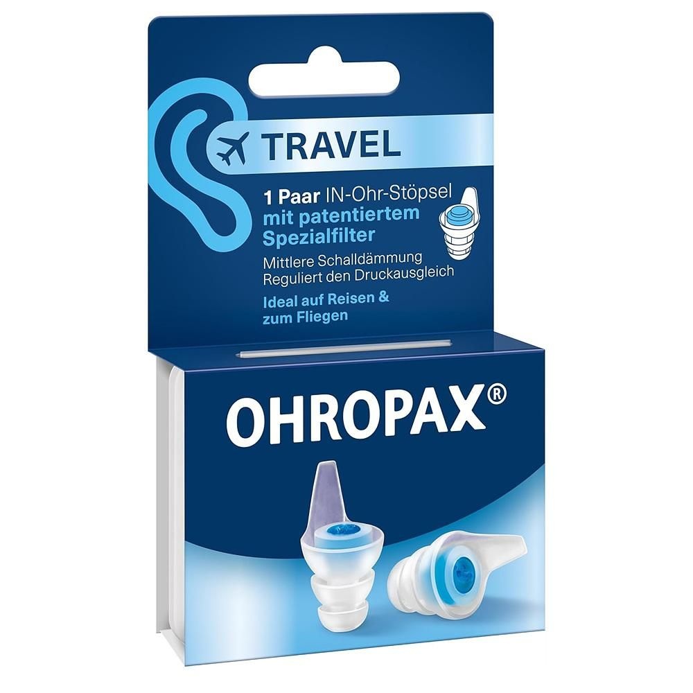 OHROPAX [해외] OHROPAX 이어플러그 2개입 1팩 트레블 OHROPAX Travel Earplugs - Patented Special Filter - Regulates