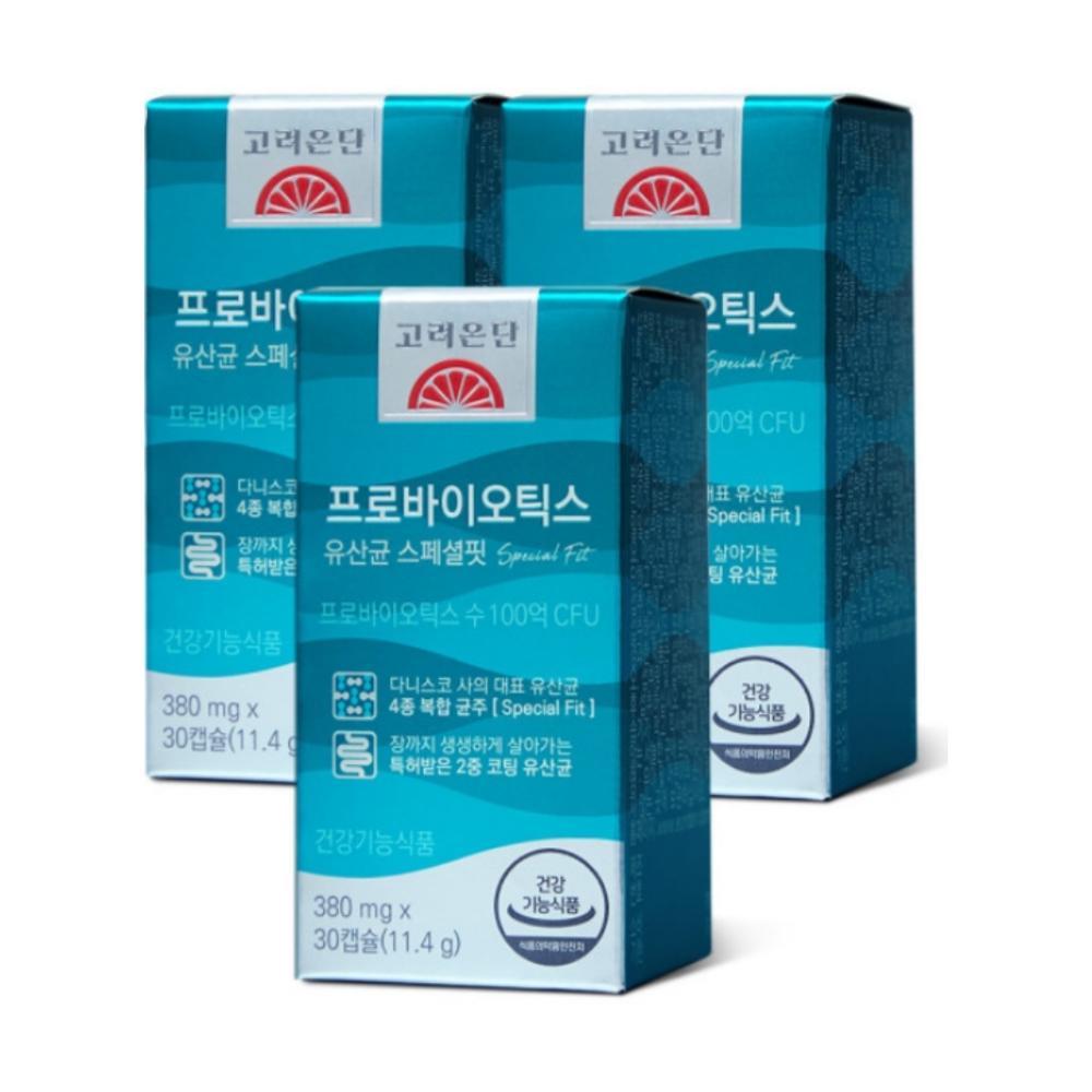 고려은단 프로바이오틱스 유산균 스페셜핏 100억 유산균 30캡슐 3개