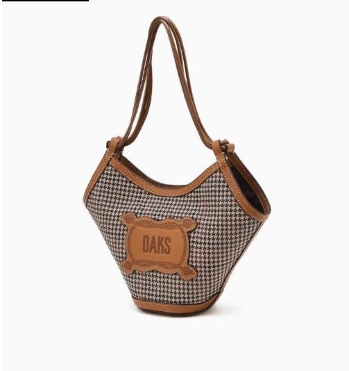 닥스 [AK분당점] [닥스] 브라운 체크 면혼방 미니토트백 DCBA5E665W2