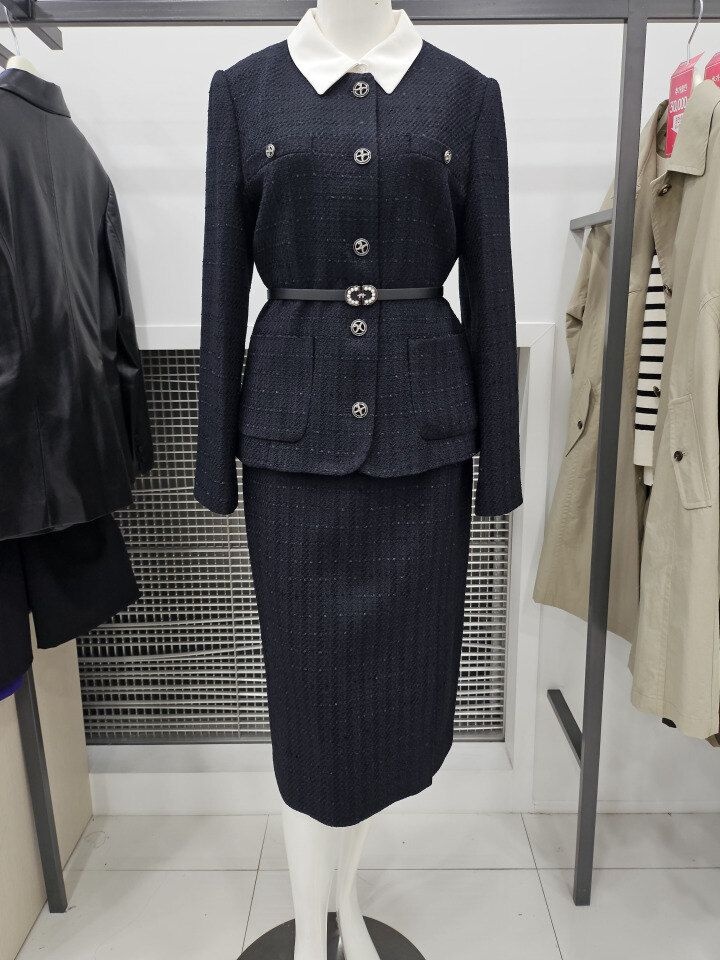 꼼빠니아 [모다아울렛][꼼빠니아]트위드 투피스 정장세트 CAFW9-WTJ700WTS700 진주점