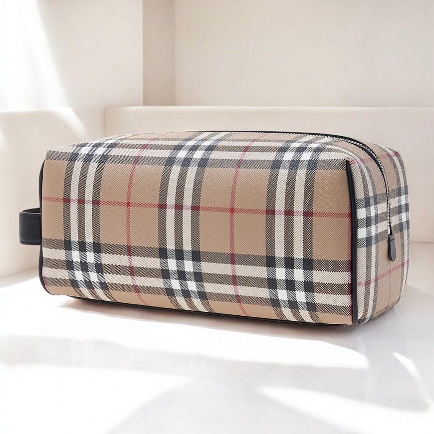 [해외] 버버리 빈티지 체크 트래블 파우치백 8065628