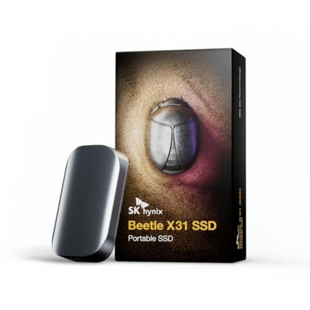 [해외] SK하이닉스 비틀 X31 포터블 SSD 2TB DRAM 내장, 최대 1050MBs, USB 3.2 Gen2 다크그레이