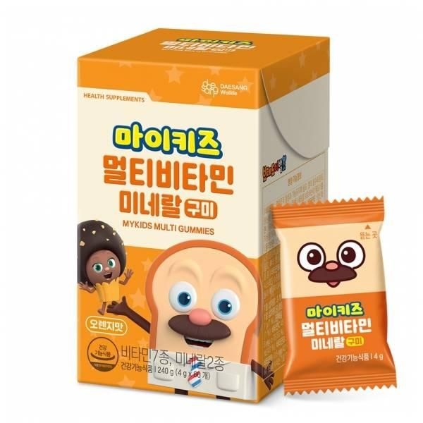 | 웰라이프 | 마이키즈 멀티비타민미네랄 구미 (60구미) 하루한알 종합영양제 가족건강 비타민 미네랄