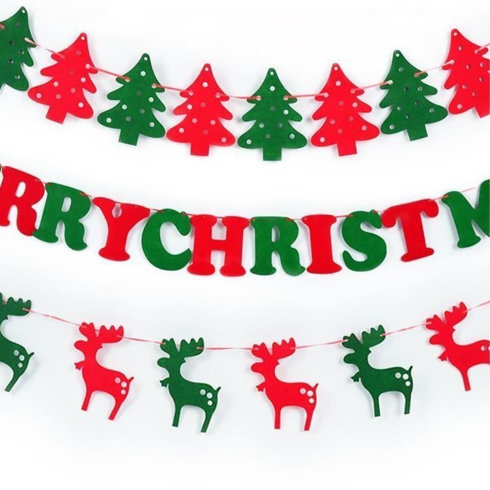 해동이노베이션 메리크리스마스 영문글자 부직포 가랜드 연말행사 파티룸