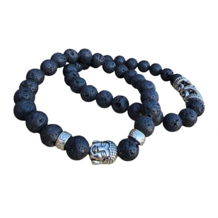 불교염주 화산석 원석 부처님 남자 커플 팔찌 세트 염주팔찌 부처님팔찌 풍수소품 석가탄신일 부처님굿즈