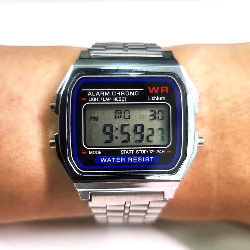 메탈 전자 손목 시계 빈티지 손목 시계 군대 훈련소 자대 시험
