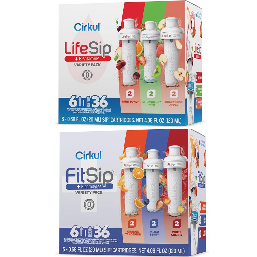 Cirkul 써큘 드링크 믹스 카트리지 6개입 2팩 세트 LifeSip FitSip