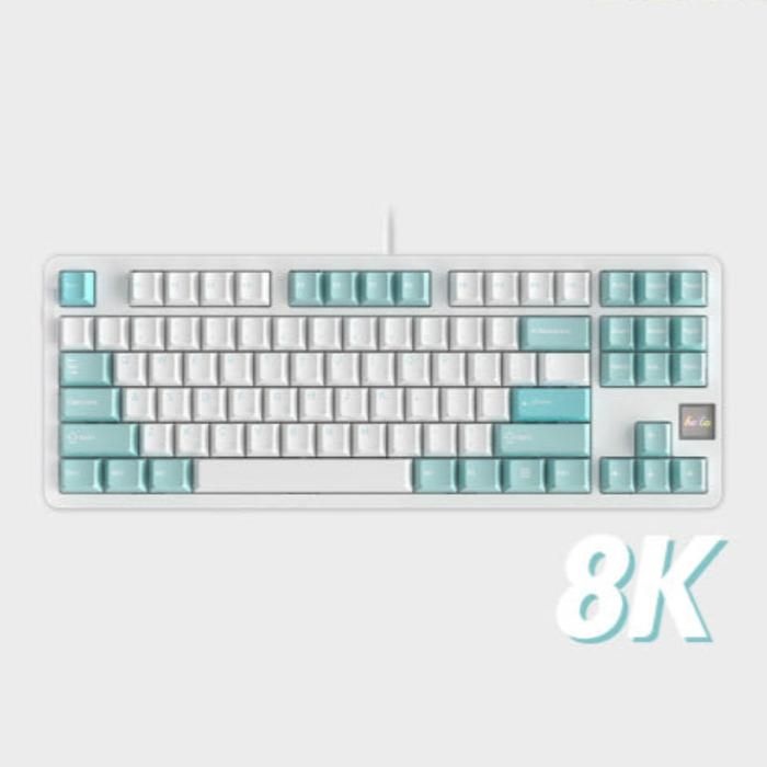 다얼유 게이밍 유선 키보드 기계식 스노우축 블루