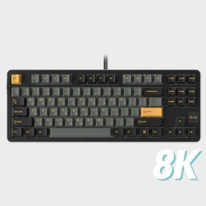 다얼유 게이밍 유선 키보드 기계식 스노우축 블랙골드