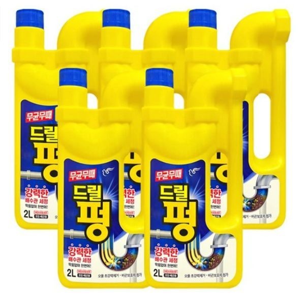 [하프클럽]무균무때 파워 드릴펑 배수구세정제 2L 5개