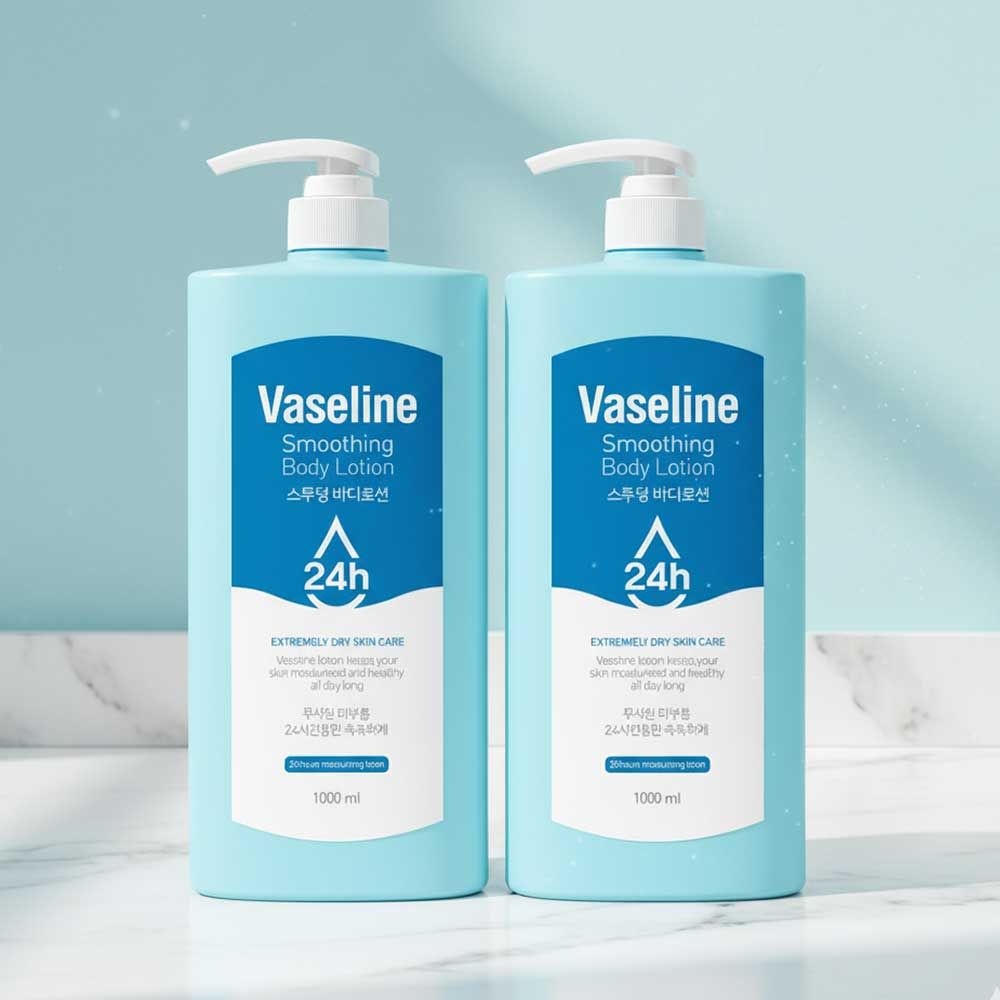 씨투와이 C2Y 바세린 24h 스무딩 대용량 바디로션 1000ml 2개 고보습