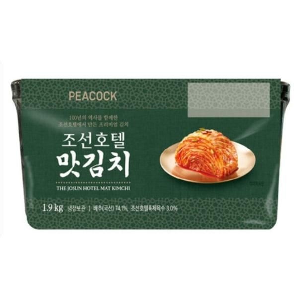 | 피코크 | 조선호텔 김치 맛김치 1.9kg x 2팩(총3.8kg) 여행 캠핑 탕비실 휴게실 직원실 깔끔한 매운맛