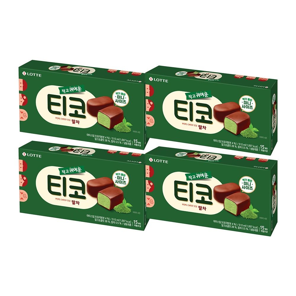 [롯데백화점] 롯데웰푸드 티코 말차 510ml x4개