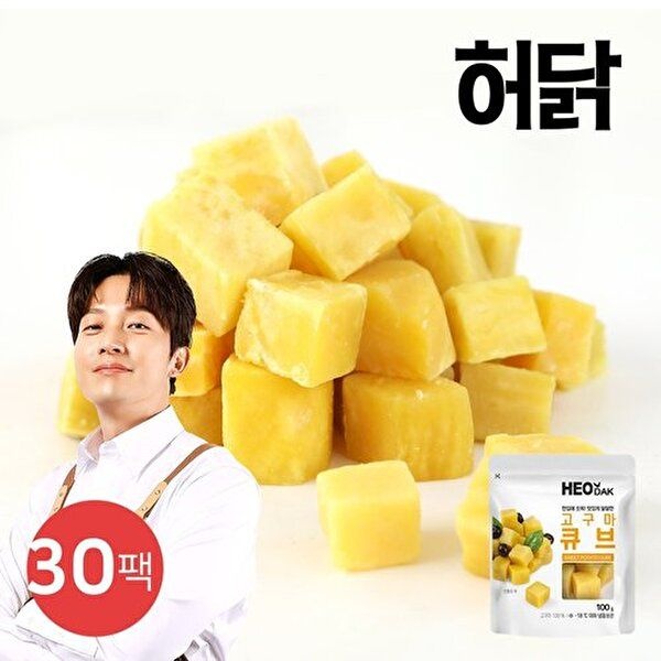 허닭 [허닭]고구마 큐브 100g 30팩