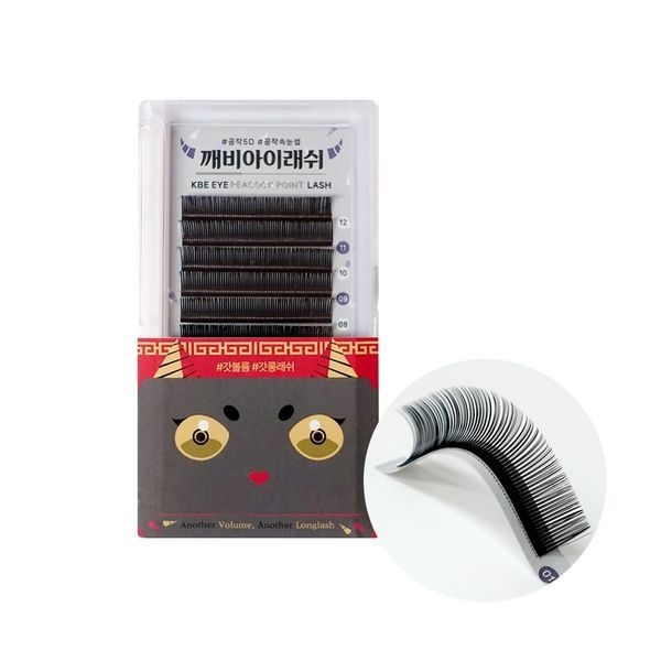 [하프클럽]깨비아이 피콕 포인트래쉬 애니메 속눈썹 5D 12줄