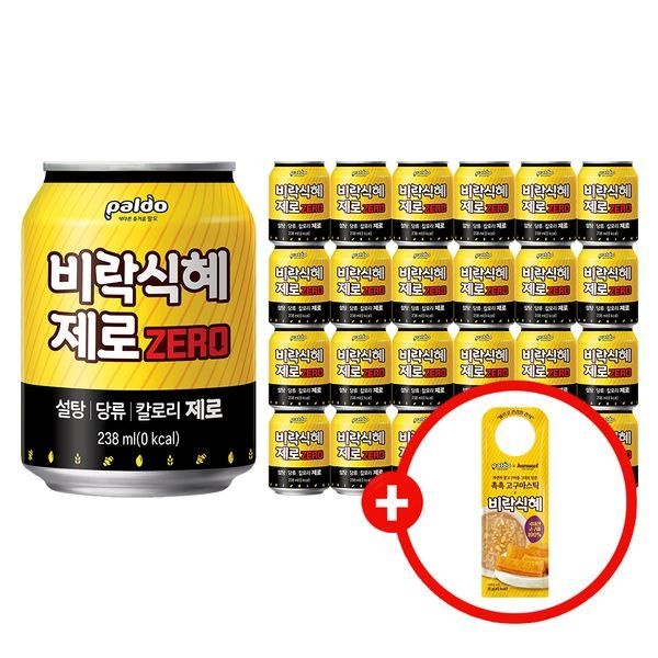팔도 비락 식혜 제로 238ml 24캔+촉촉 고구마스틱 15g