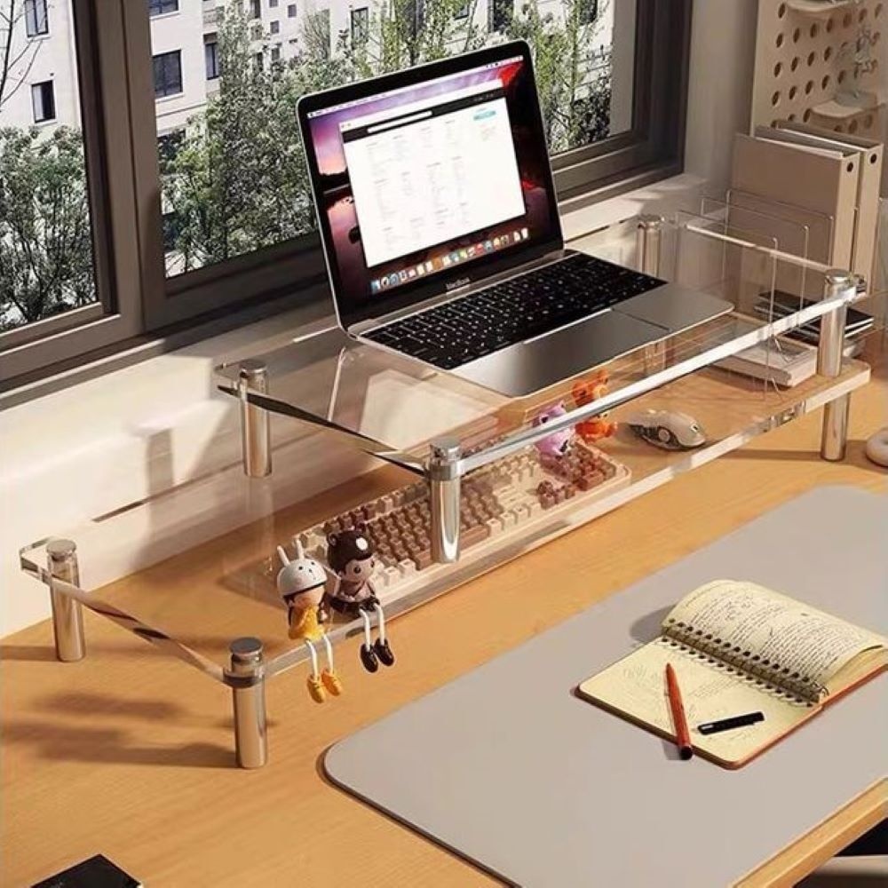 아크릴 모니터 받침대 깔끔한모니터받침대 모니터받침대 모니터스탠드 튼튼한받침대 컴퓨터모니터받침대