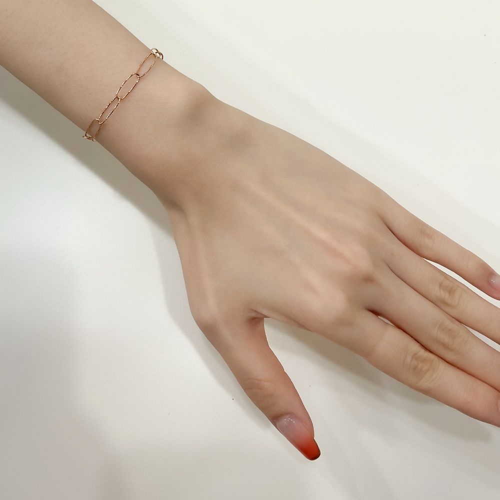 오팔하우스]14k 백 코인 컷팅 체인 팔찌 OPDLB2280