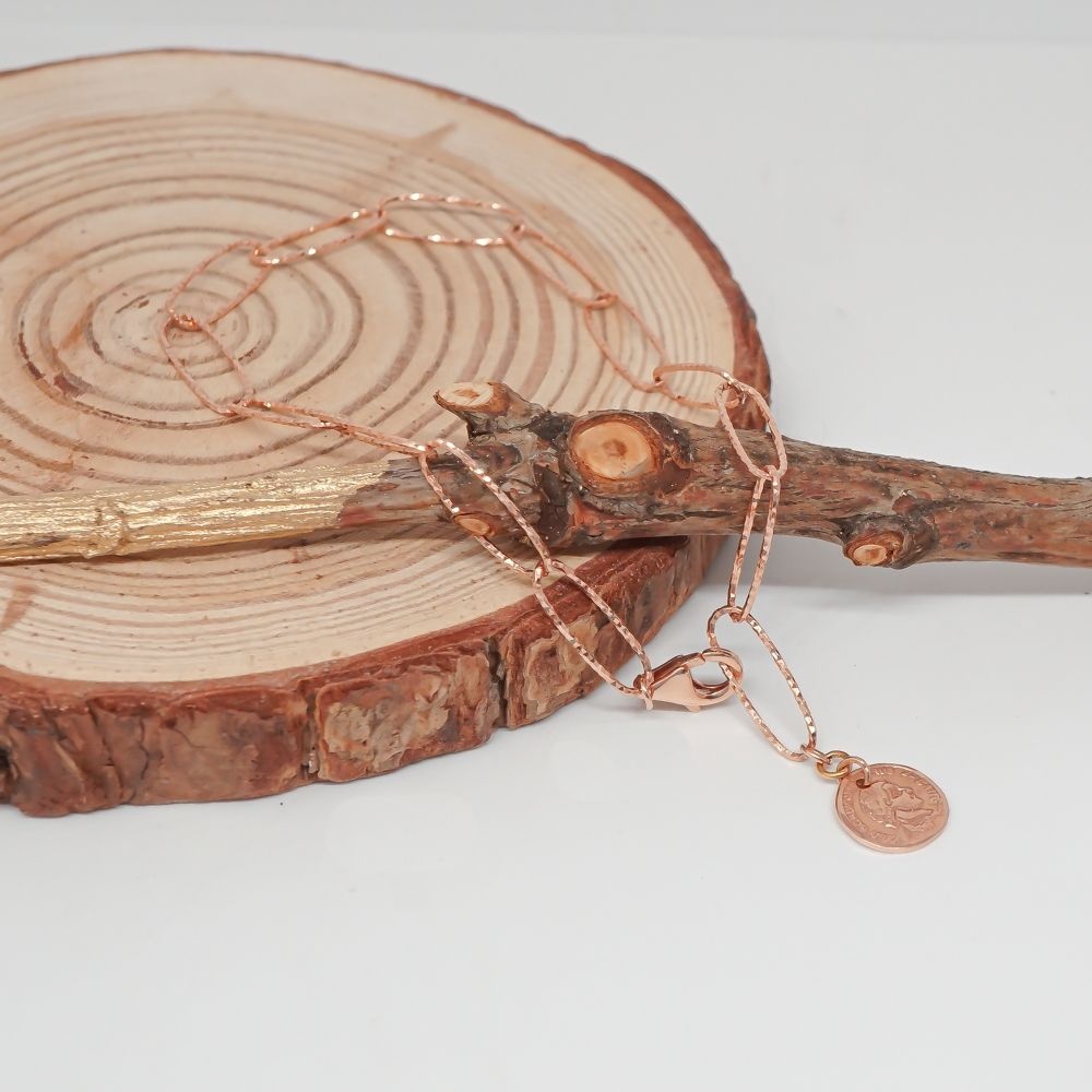 오팔하우스]14k 백 코인 컷팅 체인 팔찌 OPDLB2280