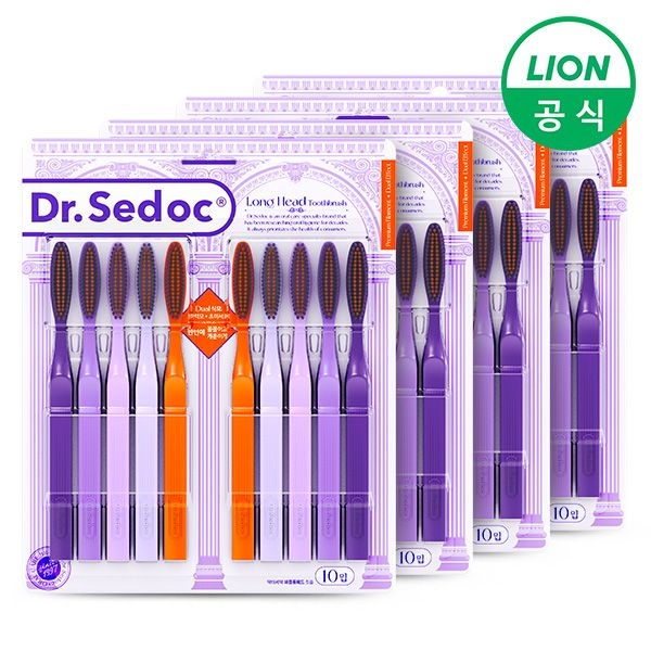 닥터세닥 롱헤드 칫솔 어금니 안쪽 양치 탄력모 초미세모 40개