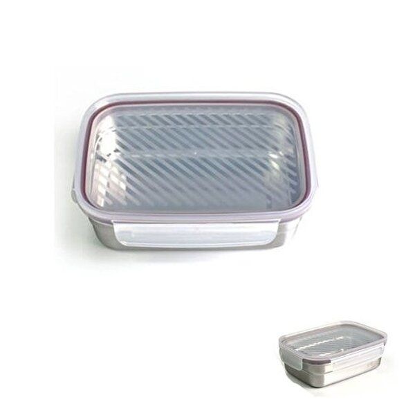 [알티피아]반찬통 밀폐 5호 용기 스텐 직사각 (WD75319)
