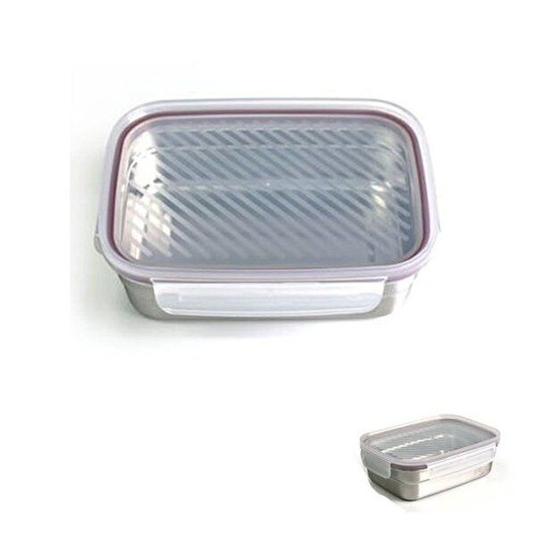 [알티피아]밀폐 반찬통 6호 직사각 용기 스텐 (WD75318)
