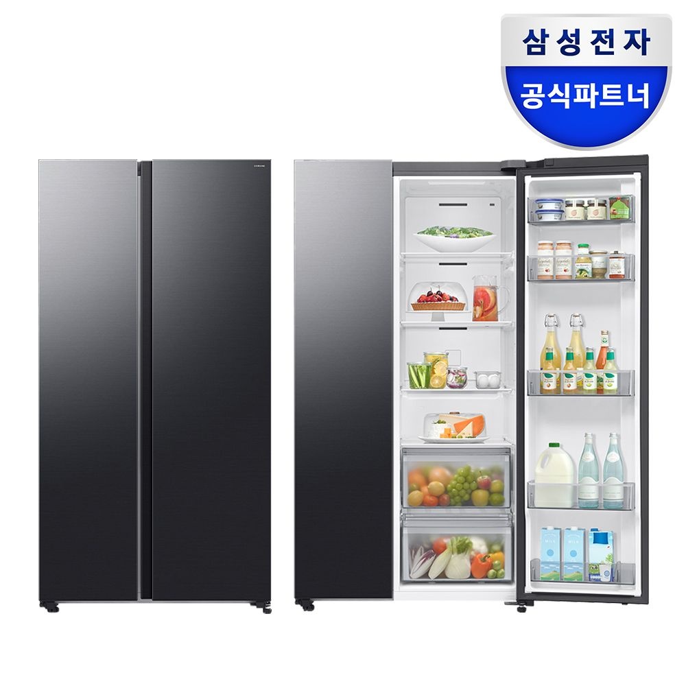 상품상세참조 삼성전자 삼성 비스포크 양문형 냉장고 AI RS70F65Q2F 프리스탠딩 651리터 젠틀블랙