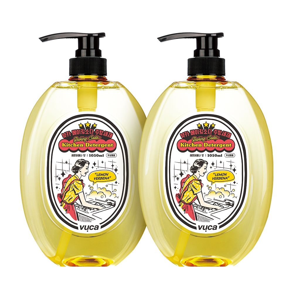 뷰카 1+1 뷰카 클래식 베이킹소다 주방세제 설거지 대용량 1050ml(레몬버베나/자몽)