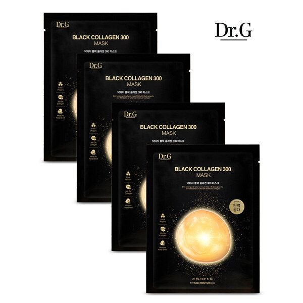 닥터지 [패션플러스][닥터지]블랙 콜라겐 300 마스크 팩 4매 1세트