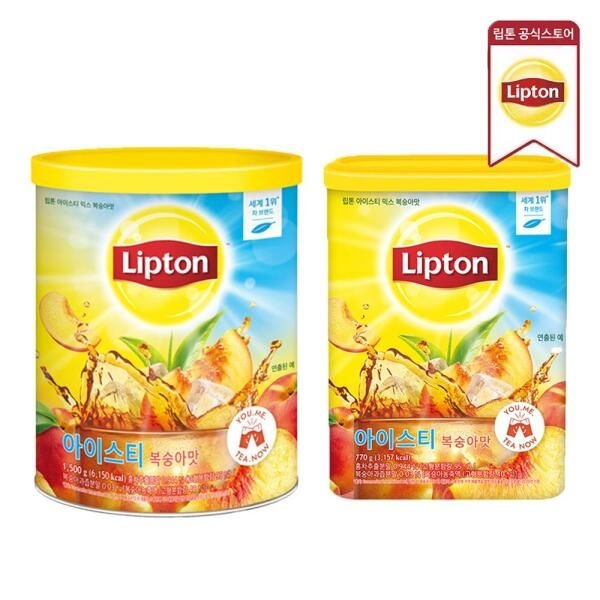 스윗티 [립톤] 유니레버  아이스티 복숭아 1.5kg 1개 + 아이스티 복숭아/자몽 770g 1개