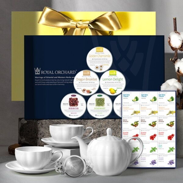 (주)혜토 [로얄오차드] 프리미엄 티팟 차 선물세트 (티/TEA/티백 3년연속 세계미각대회 수상)