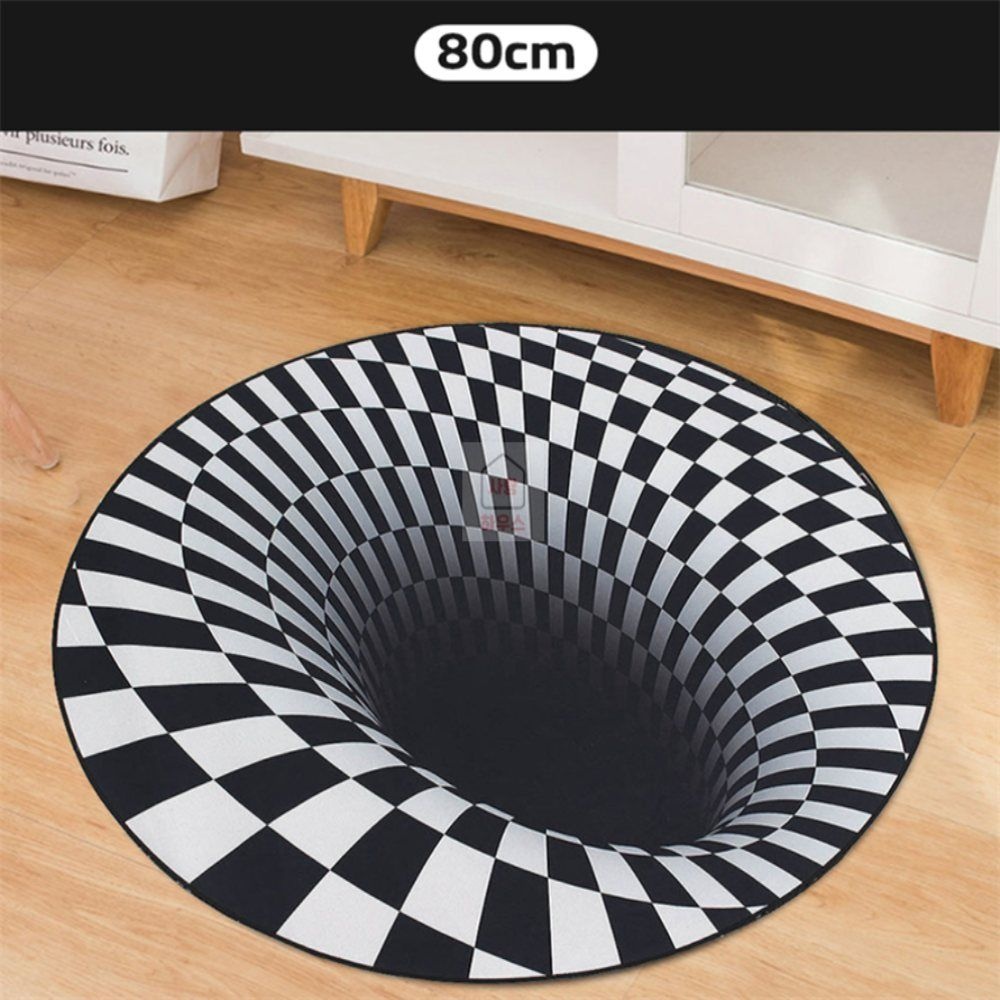사랑하우스 인테리어 3D 입체 착시매트 80CM 욕실발판발 발판매트 바닥매트