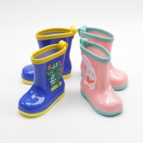 [프롬슈] 올벳리 배색 키즈장화 아동레인부츠