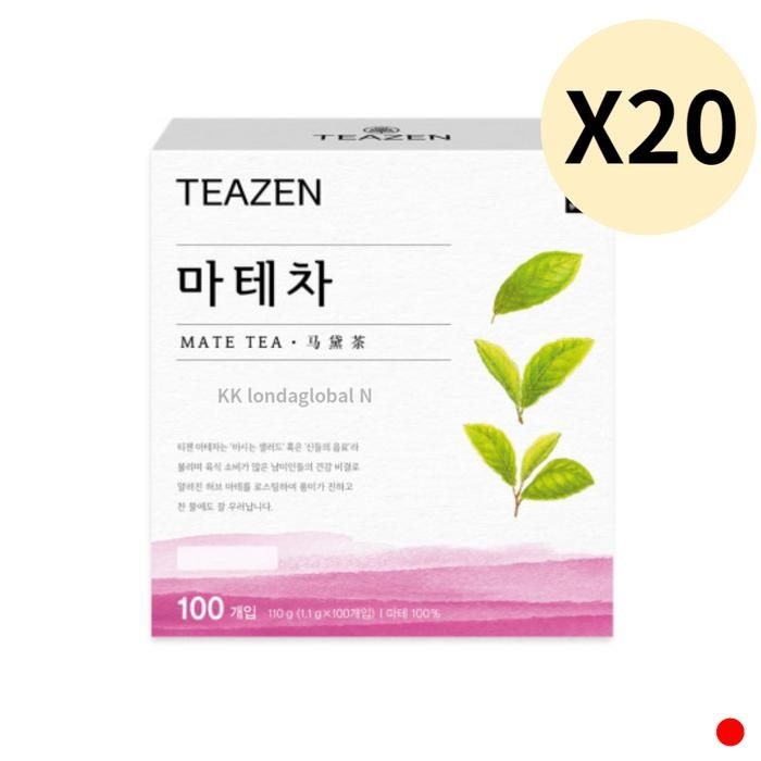 티젠 티젠 마테차 차 허브 탕비실 티백 대용량 100T X 20