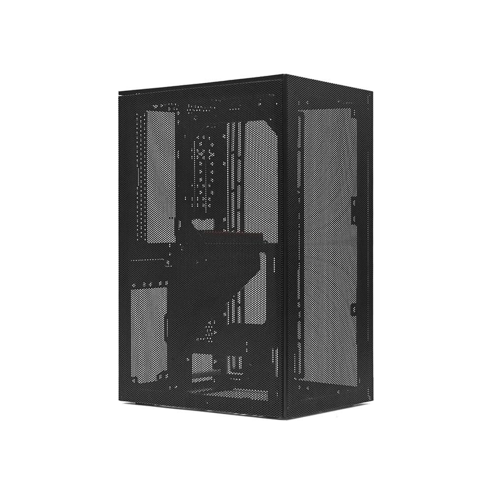 [해외] SSUPD Meshroom S V2 MiniITX 게이밍 PC 케이스SFF, 풀 메시 노 라이저 케이블, ATX MB/RX9070/5090/280mm AIO, USB TypeC 블랙